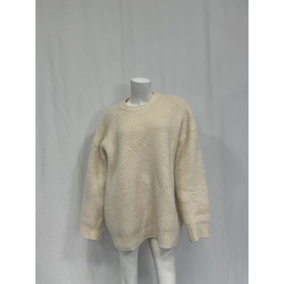 The Frankie Shop 'Jasmine' White Acrylic Sweater Size L - Picture 2 of 5